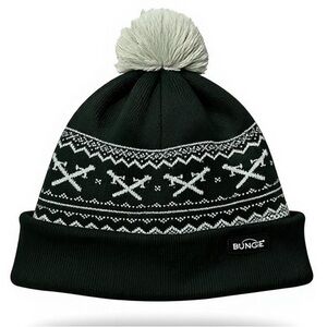 Halo Destiny Black Knit Gamer Beanie with Pom-Pom Swords
